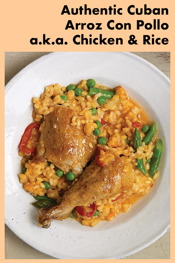 Arroz con pollo is one of the most classic Cuban dishes! It's a satisfying combination of chicken and rice cooked to perfection. This recipe is from the book 'The Cuban Table' by Ana Sofía Peláez!