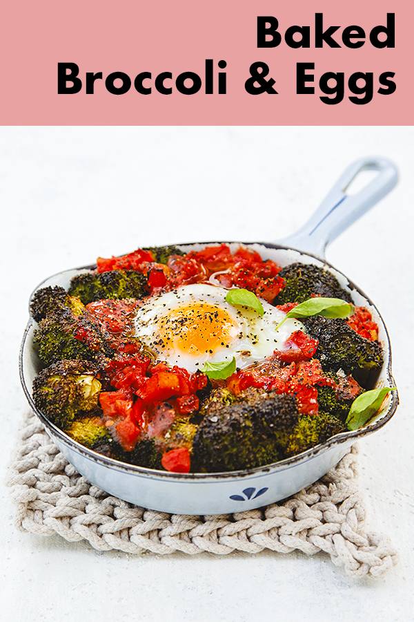 This brunch dish has it all: Roasted broccoli with a smoky crunch; rich, savory eggs packed with protein; and herby tomatoes for a tangy finish.