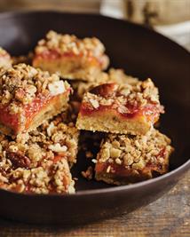 Nectarine Jammy Crumb Squares