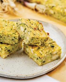 Baked Zucchini & Feta Squares