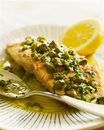 Pan Fried Salmon with Lemon Butter Caper Sauce