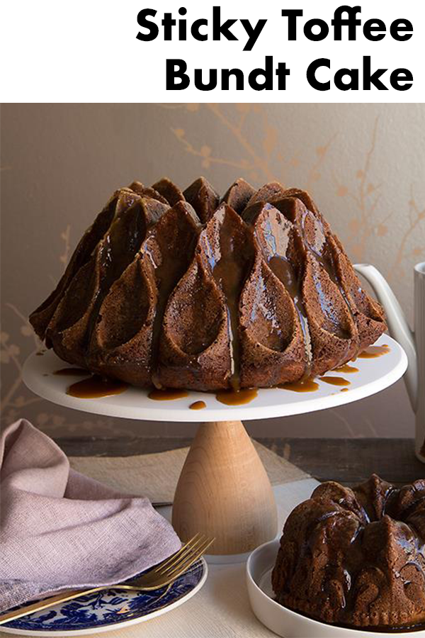 This is the most festive of cakes! Perfectly spiced and not too sweet... until you smother it in toffee sauce and faux creme anglaise!