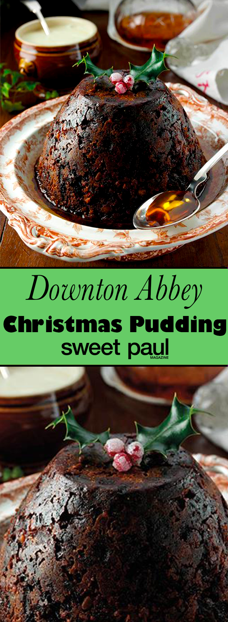 No Christmas at Downton Abbey would be complete without plum pudding, as it is also known (somewhat confusingly, it does not contain any plums – this was a pre-Victorian word for raisins). The pudding should be prepared up to three months in advance and kept in a cool dark place. This recipe is from the wonderful book, A Year in the Life of Downton Abbey: Seasonal Celebrations, Traditions, and Recipes