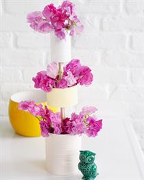 3 Tiered Tin Can Vase