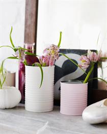 Charming Matte Painted Tin Can Vases