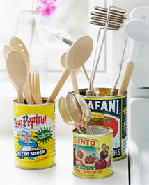 Tin Can Kitchen Utensil Holder