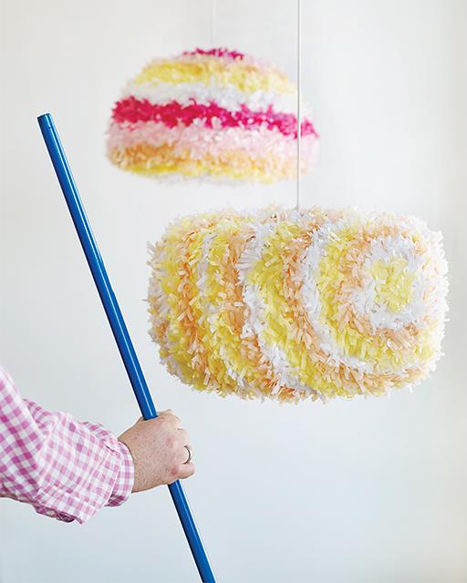 Piñata Made From An Ikea Paper Pendant Lamp