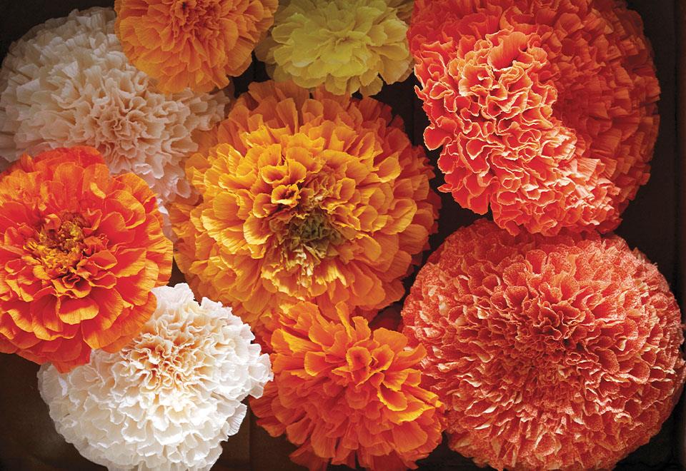 DIY Paper Marigolds by Tiffanie Turner