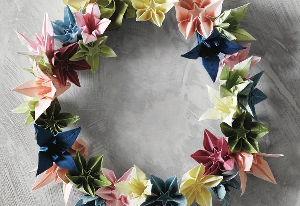 Origami Flower Wreath