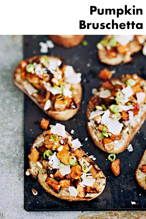Gather up the bounty of autumn for this harvest-inspired dishes. Bruschetta is one of my favorite appetizers! This version with PUMPKIN is extra fabulous!