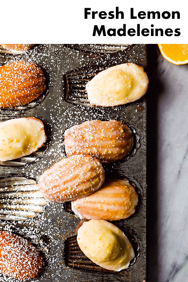 These madeleines burst with bright lemon flavors and teeter that classic madeleine line between cake and cookie. Madeleines are always best eaten the day they are made, which works perfectly with a batter that can sit in the fridge for several days and still perform like a champ.